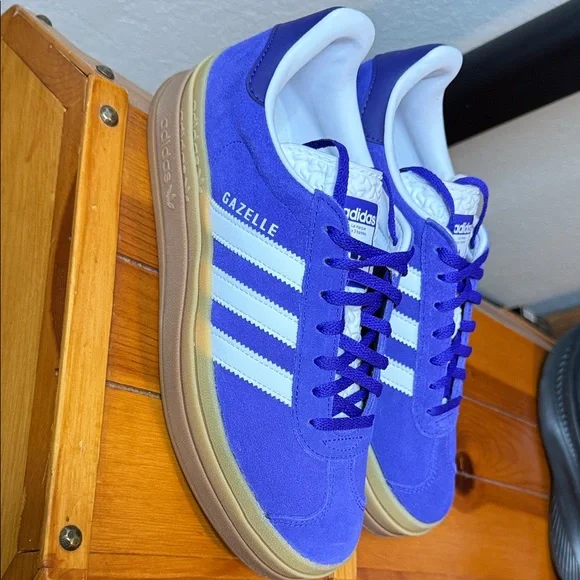 Adidas Gazelle Bold Purple and White Sneakers - Picture 5 of 10